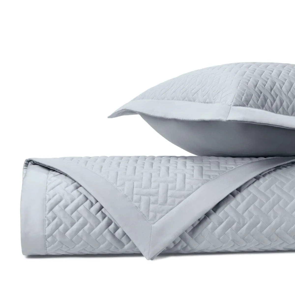 Basketweave Quilted Blue Gray by Home Treasures