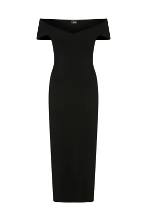 BLACK TUBE MAXI DRESS
