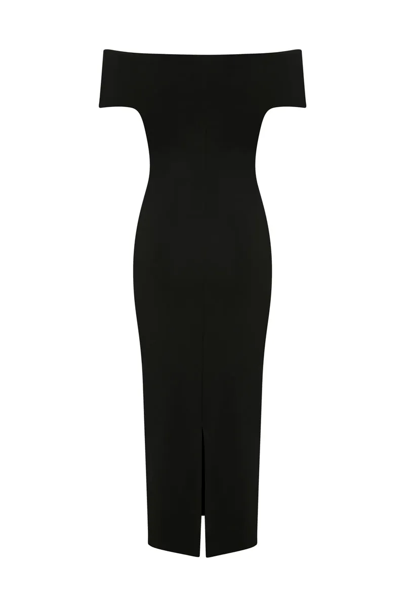 BLACK TUBE MAXI DRESS