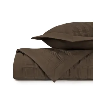 Block Quilted Chocolate by Home Treasures