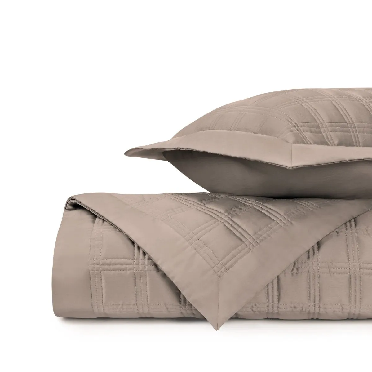 Block Quilted Mist Gray by Home Treasures