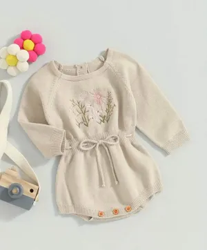 Blossom Knit Floral Romper
