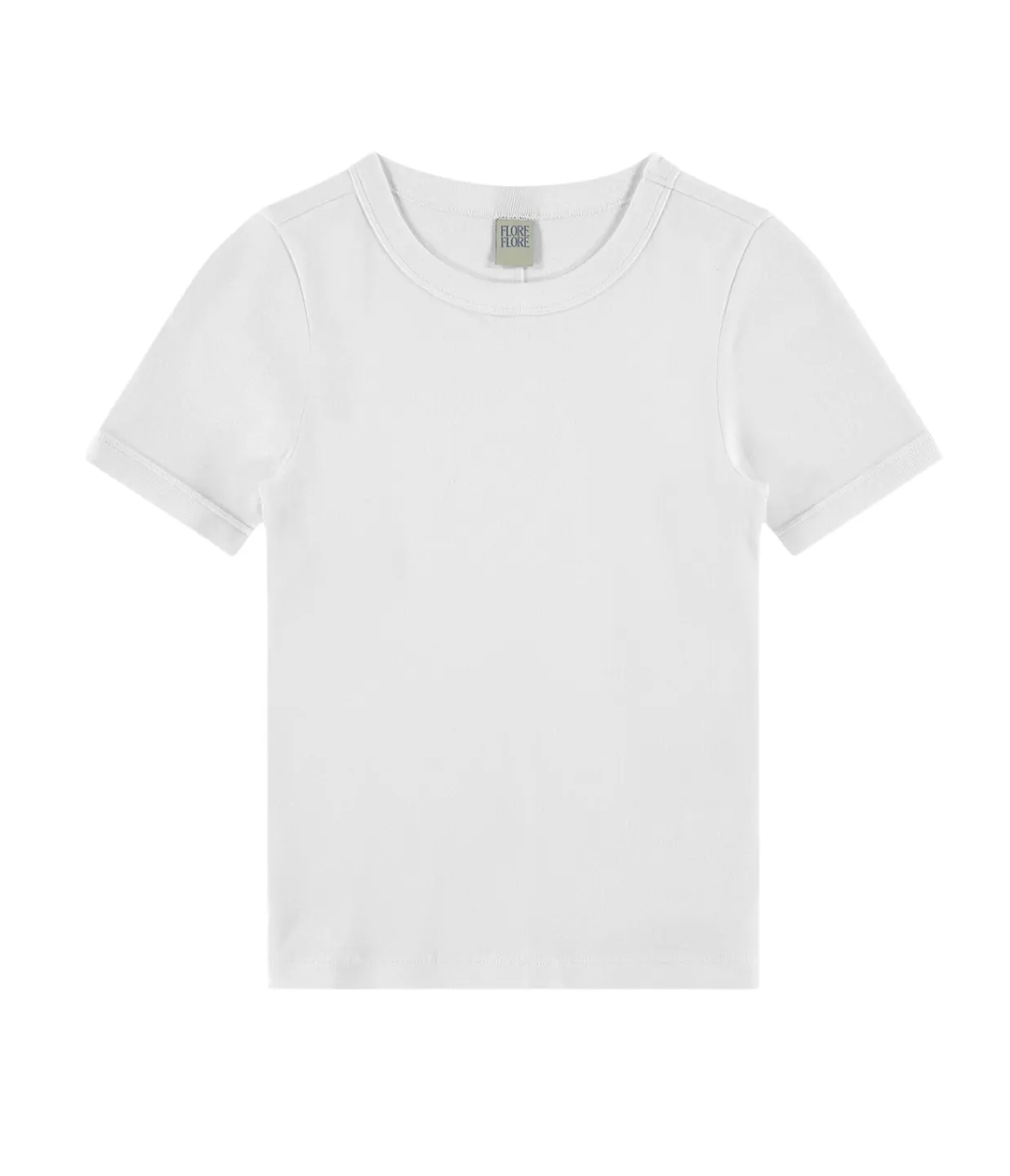 Car Fitted Crew Tee in White
