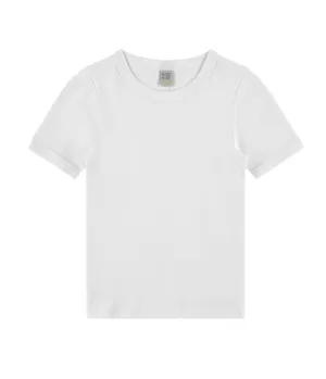 Car Fitted Crew Tee in White