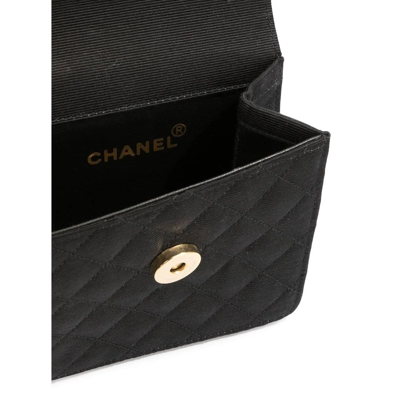 Chanel 1990 Vintage Diamond Quilted Belt Waist Mini Classic Flap Bag