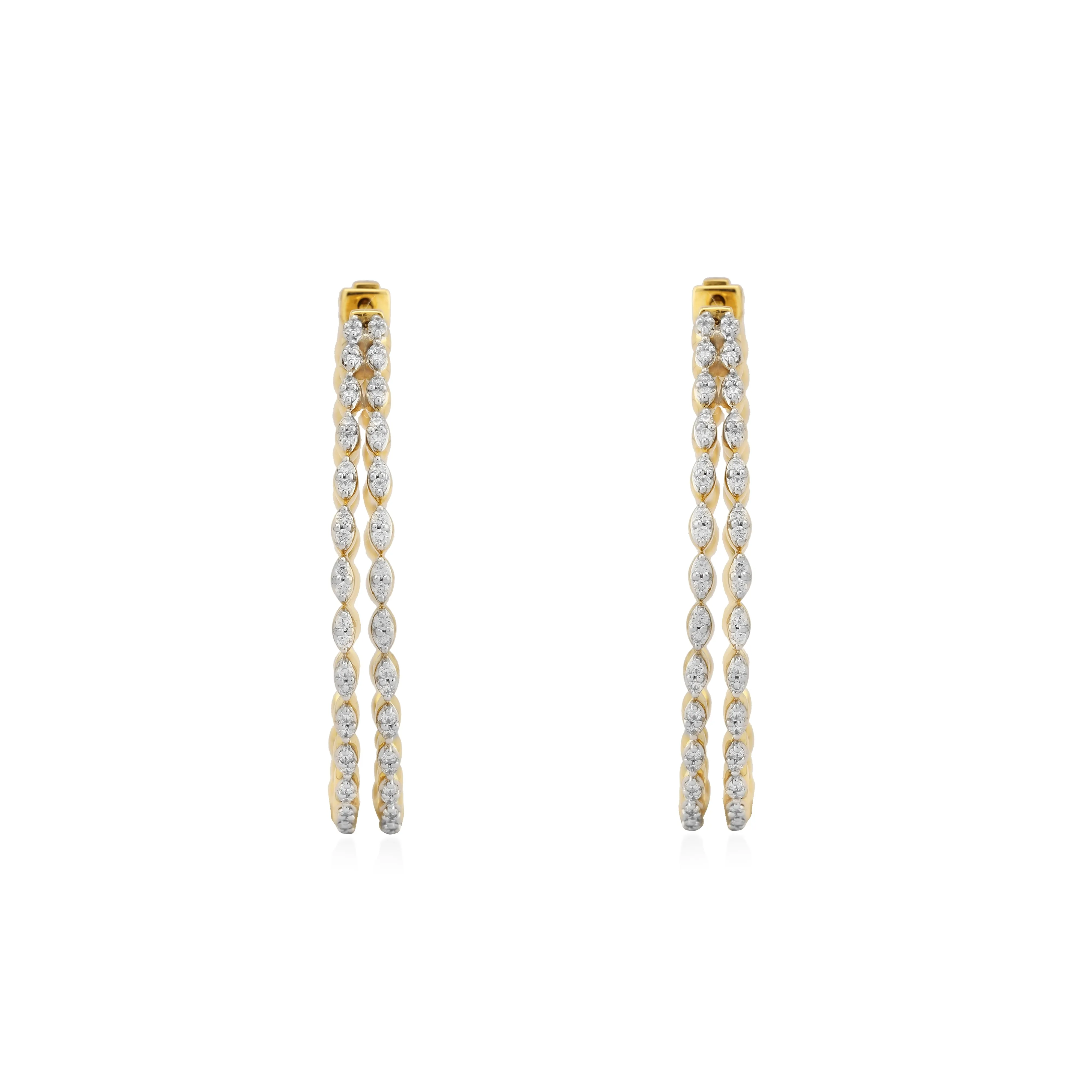 Circled Concentric Diamond Earrings