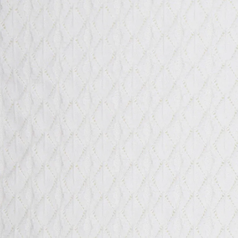 IVORY KNITTED POINTELLE BLANKET