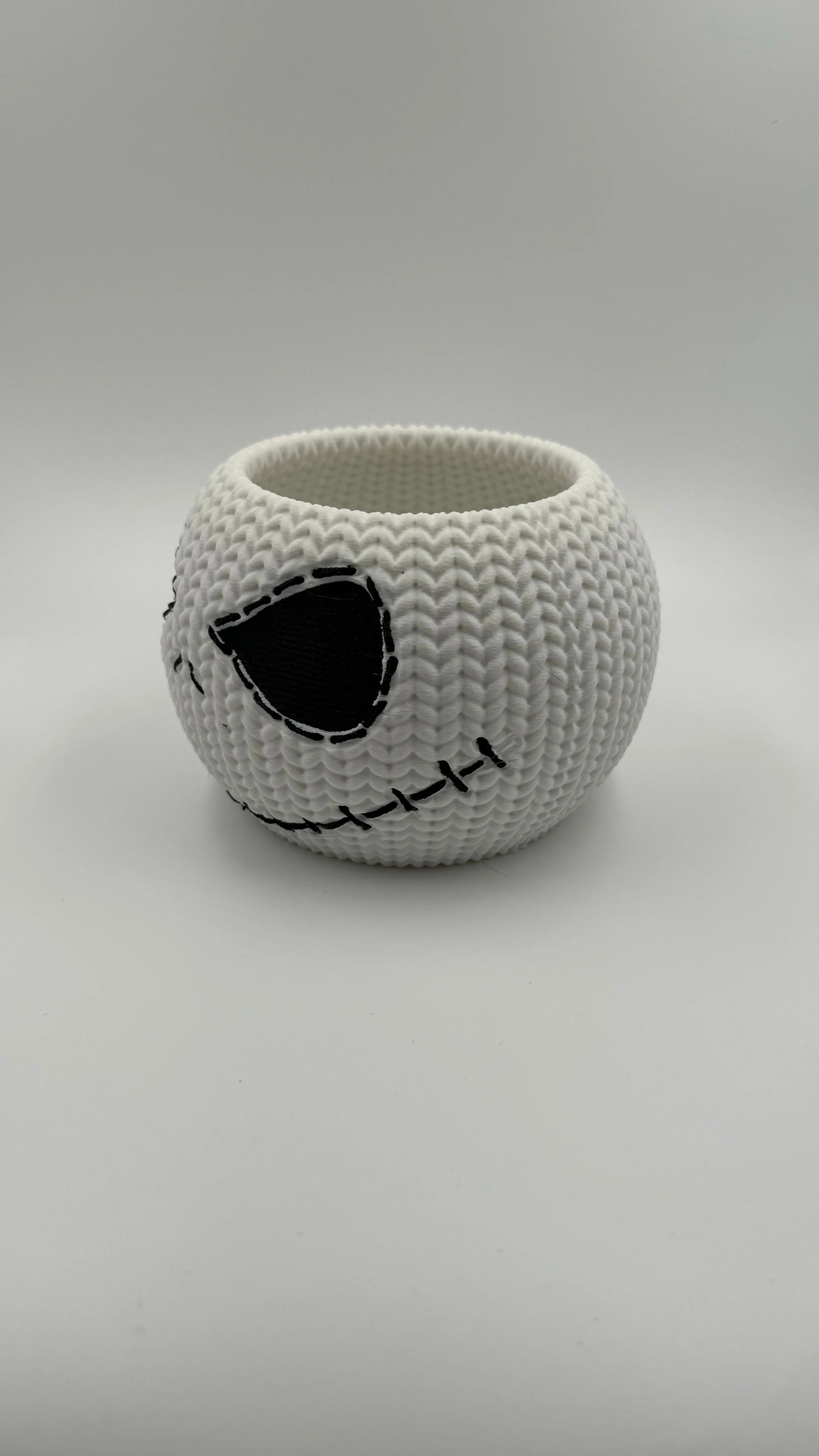 Jack Skellington Knitted Bowl