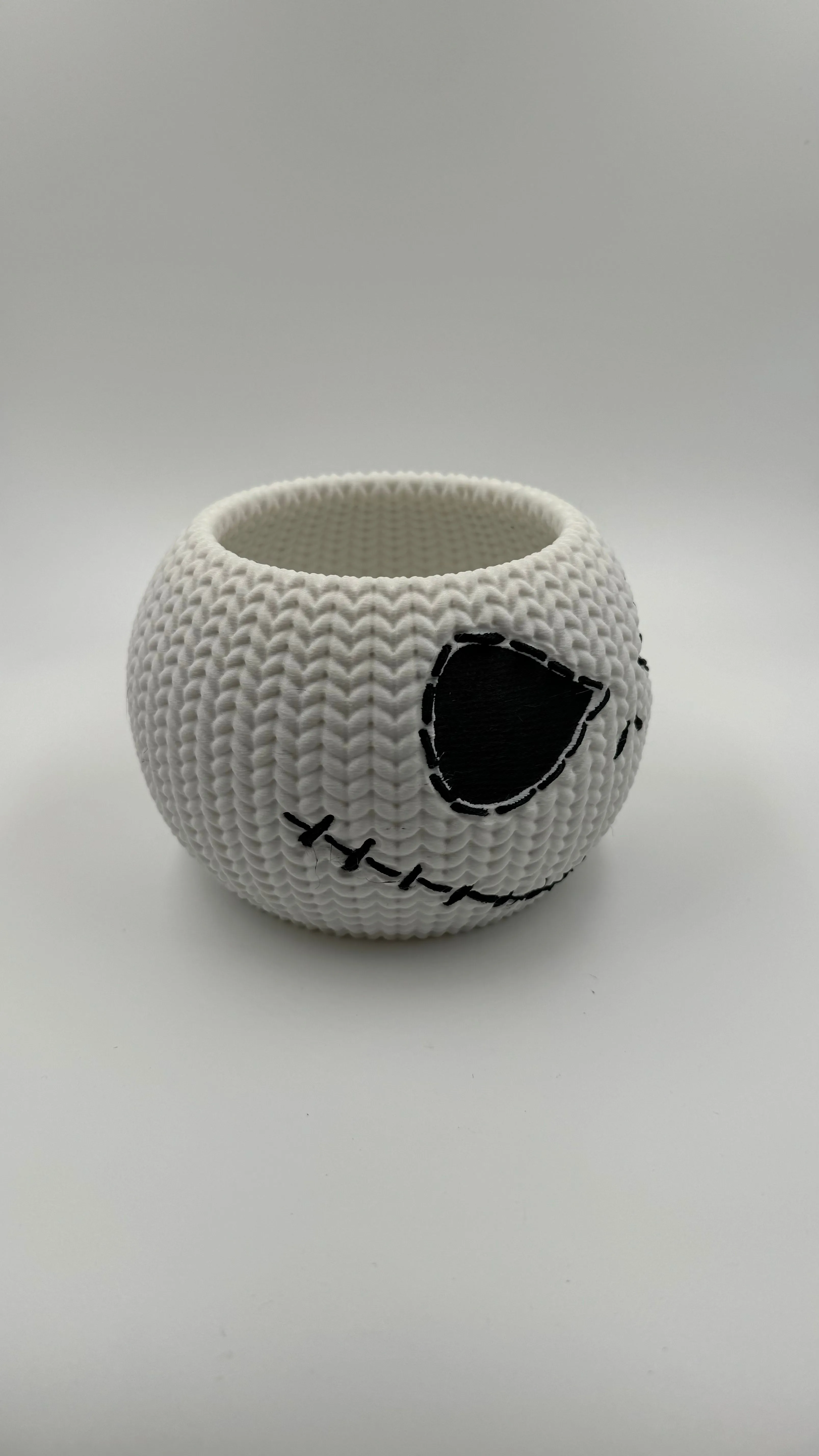 Jack Skellington Knitted Bowl