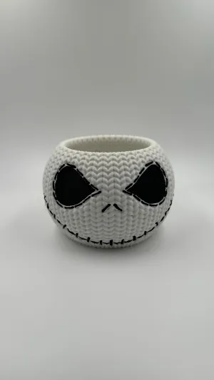 Jack Skellington Knitted Bowl