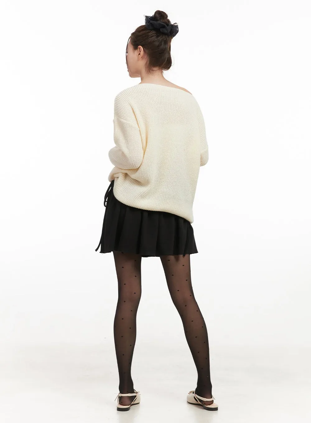 Loose-Fit One-Shoulder Sweater IF505