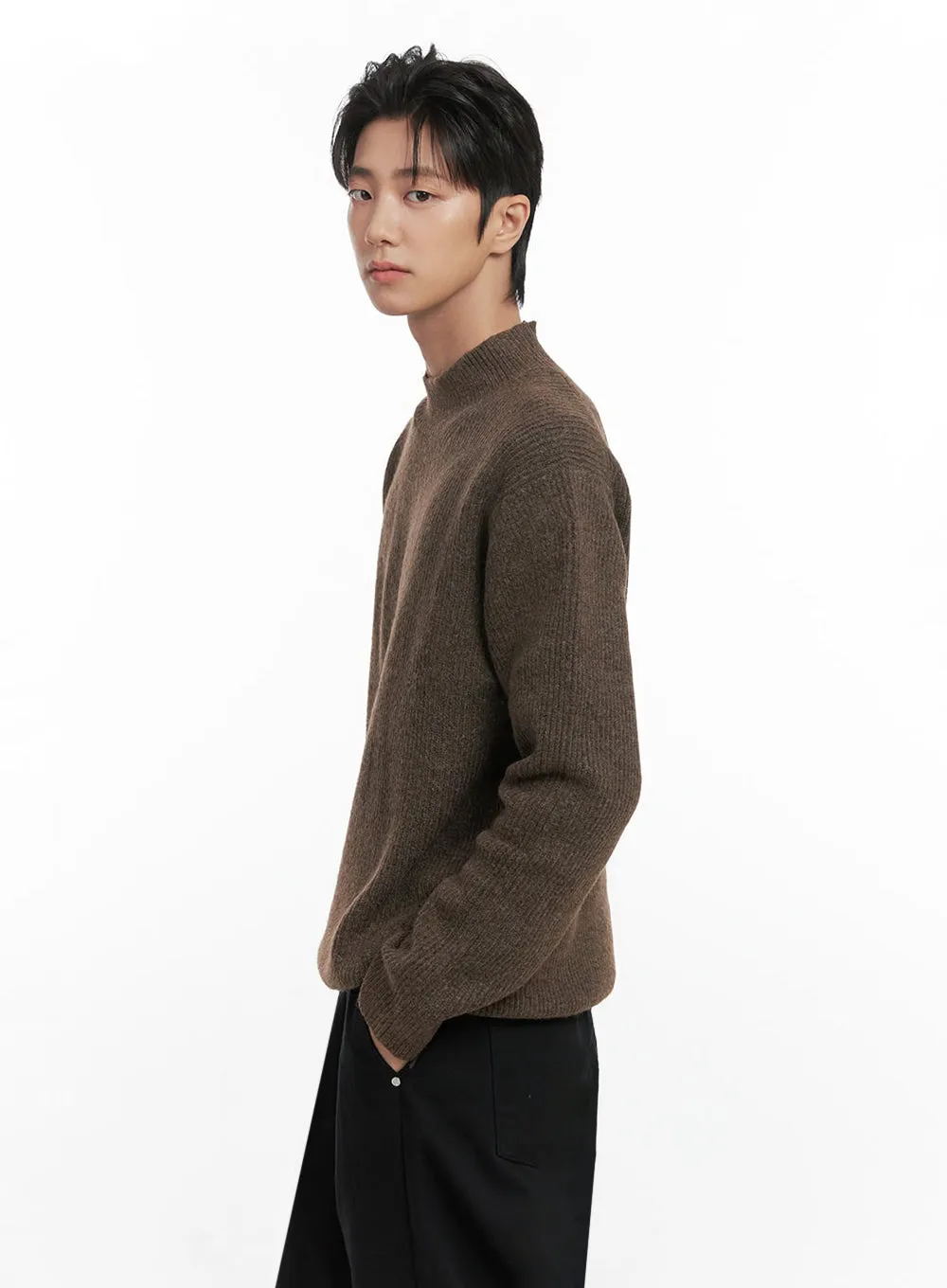 Men's Soft Knit Solid Sweater ID406