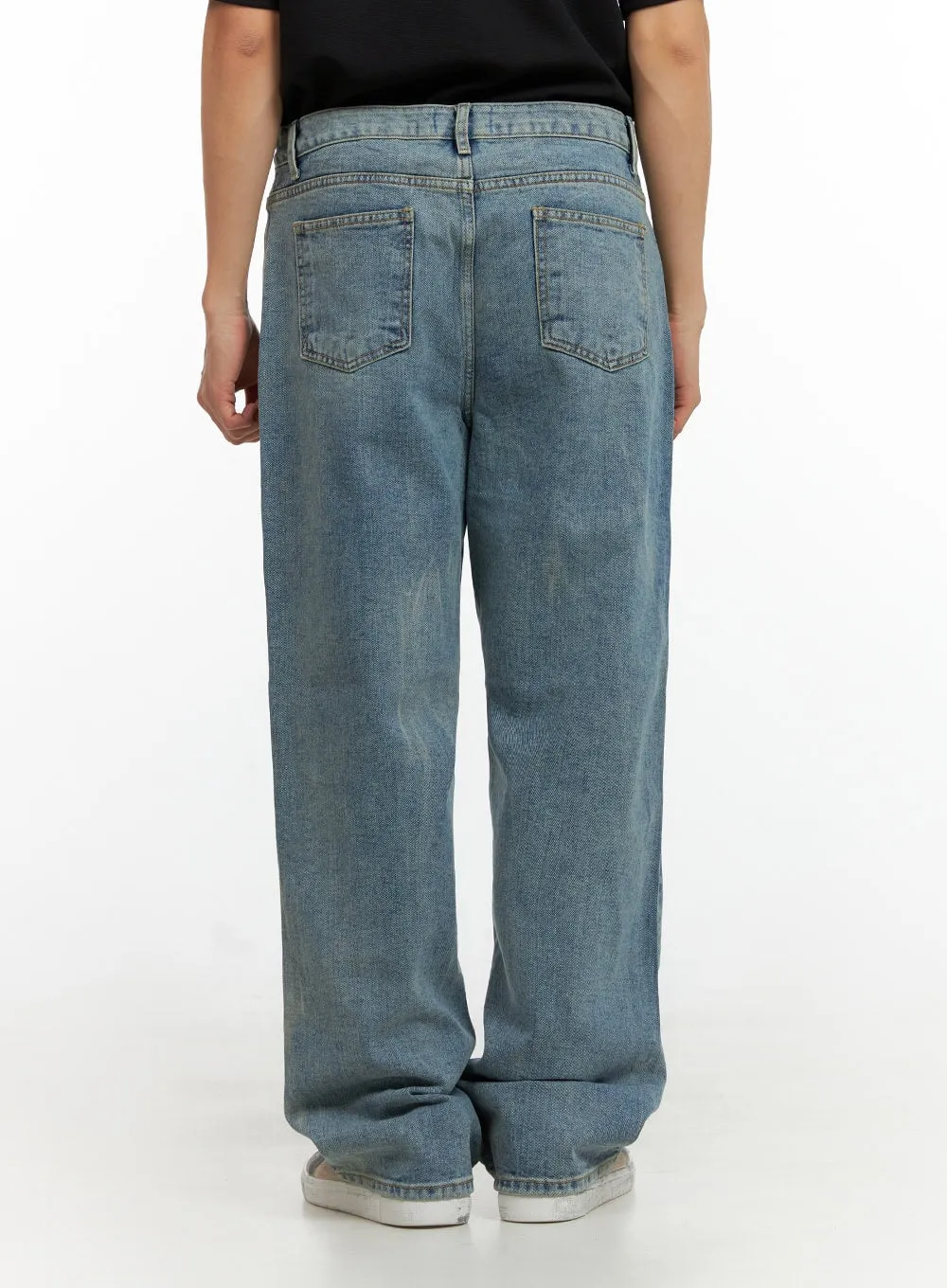 Men's Vintage Loose Fit Straight Jeans IU412