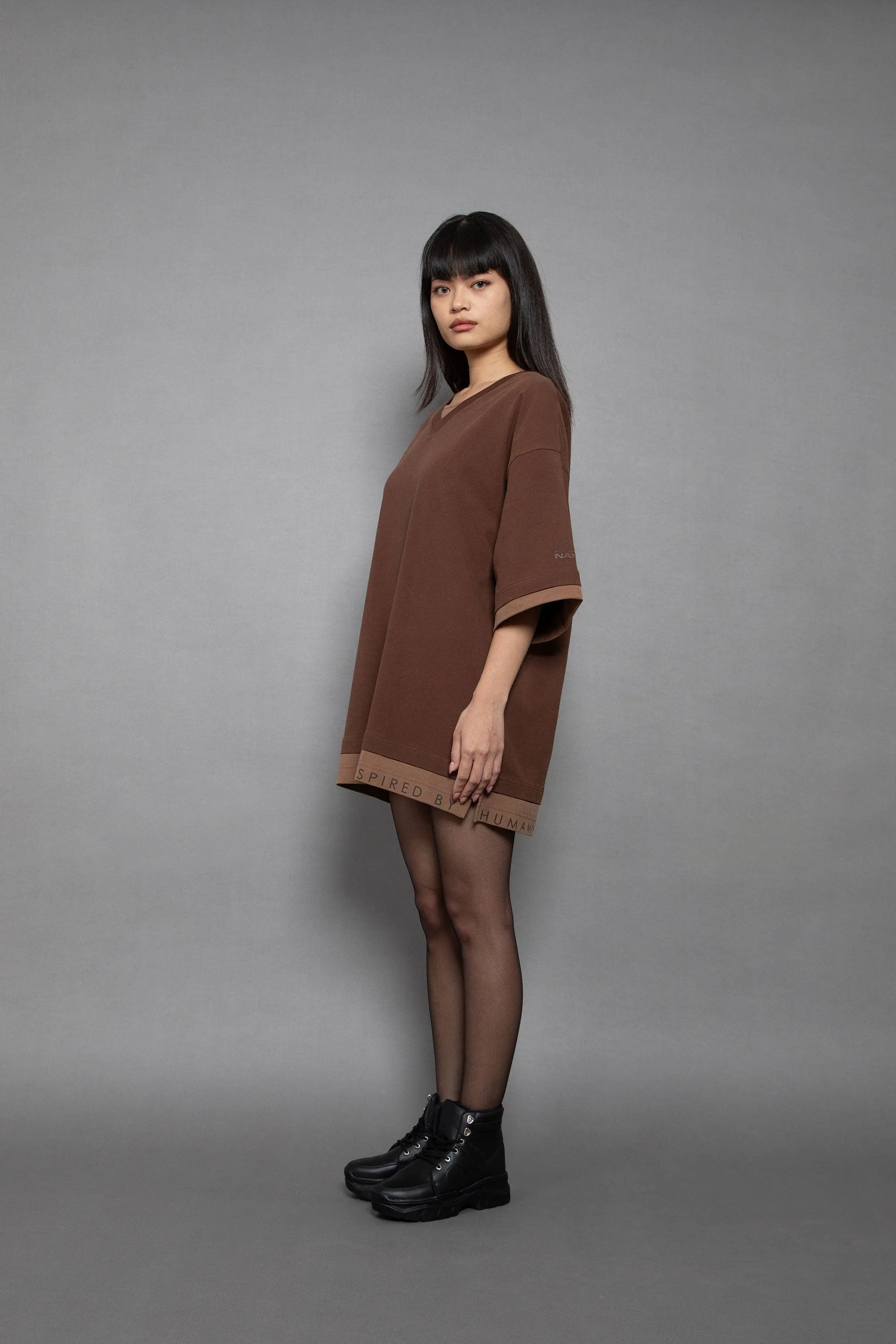 Organic Peached Layered V-Neck
