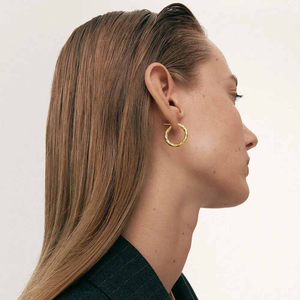 PENDIENTES TEXTURED CLASSIC