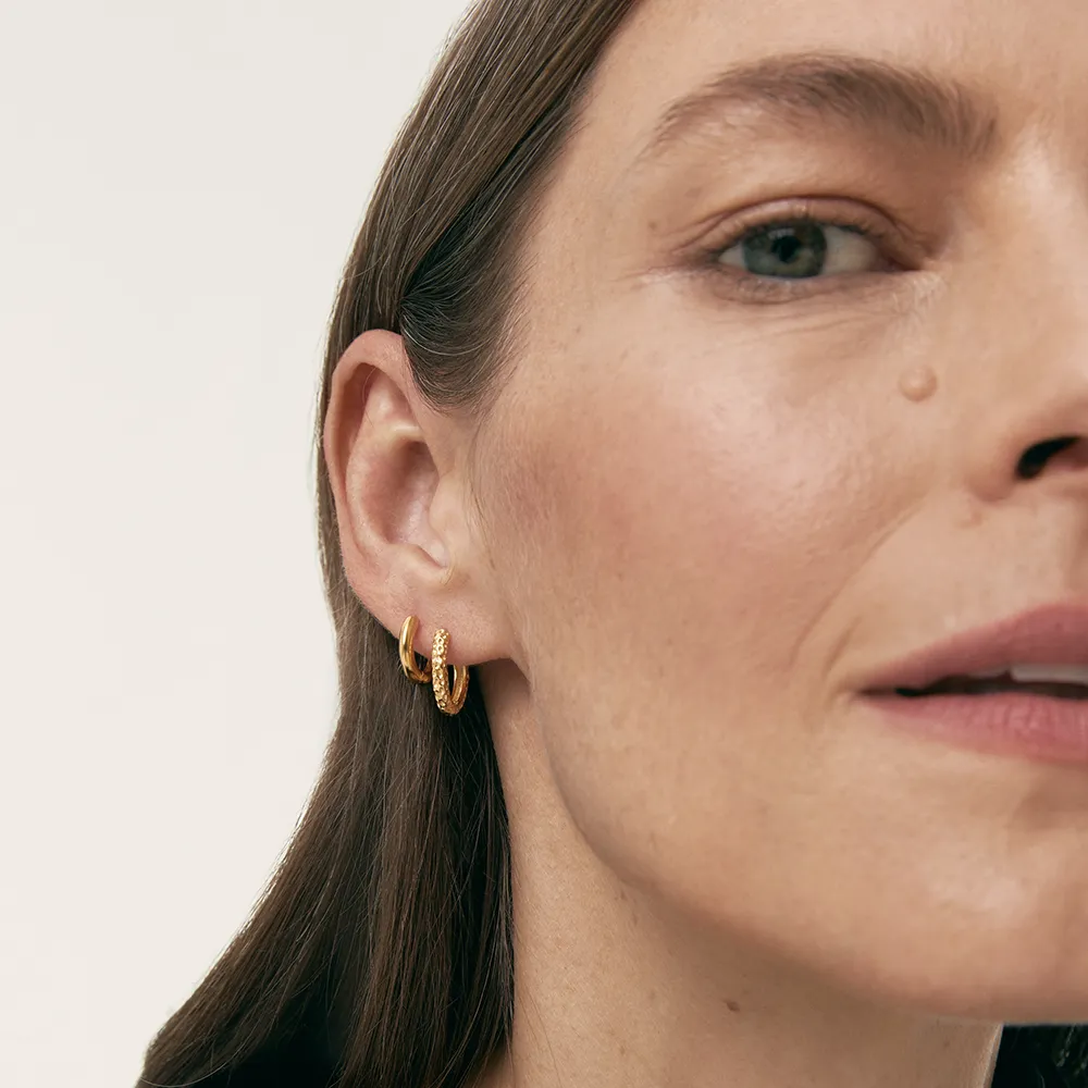 PENDIENTES TEXTURED HOOPS