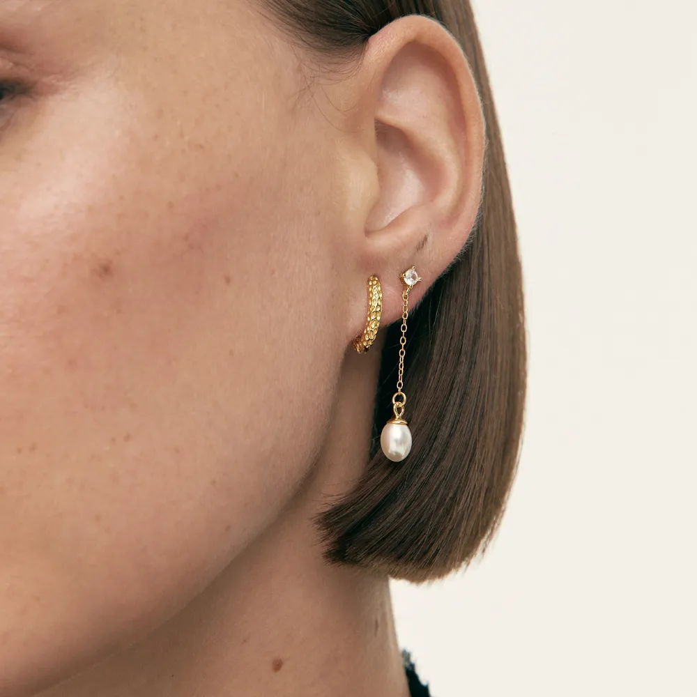 PENDIENTES TEXTURED HOOPS