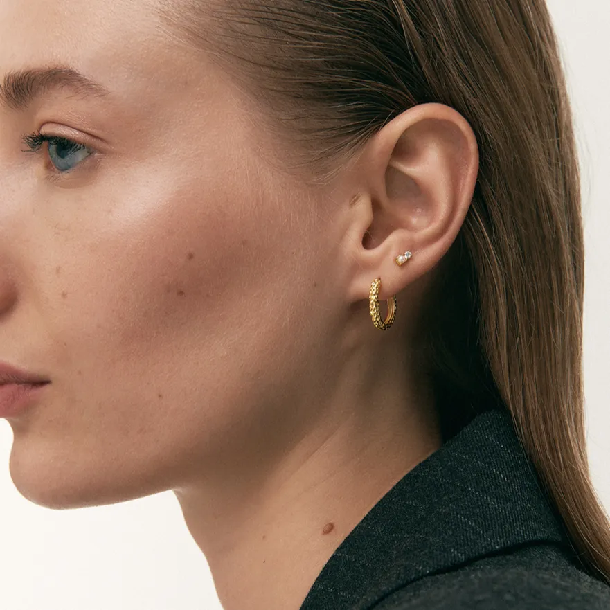 PENDIENTES TEXTURED HOOPS