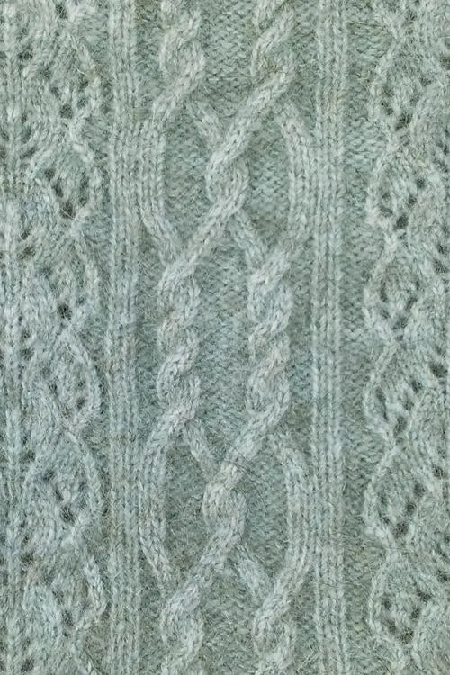 Possum Merino Crew Neck Jersey with Lace Detail