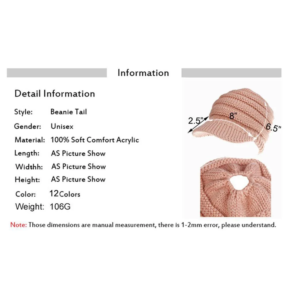 Soft Knit Ponytail Cap