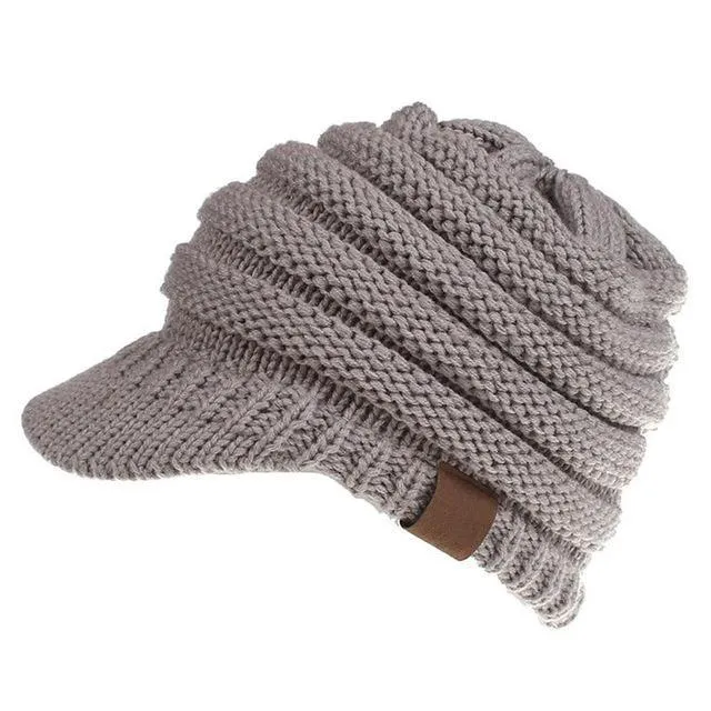 Soft Knit Ponytail Cap