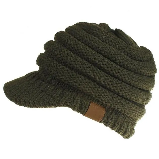 Soft Knit Ponytail Cap
