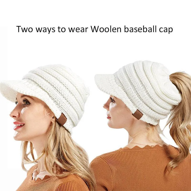 Soft Knit Ponytail Cap