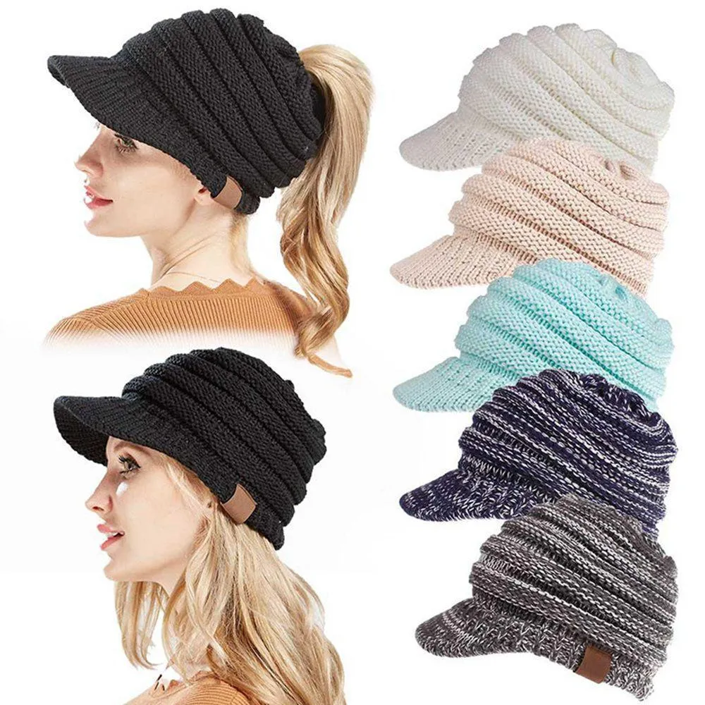 Soft Knit Ponytail Cap