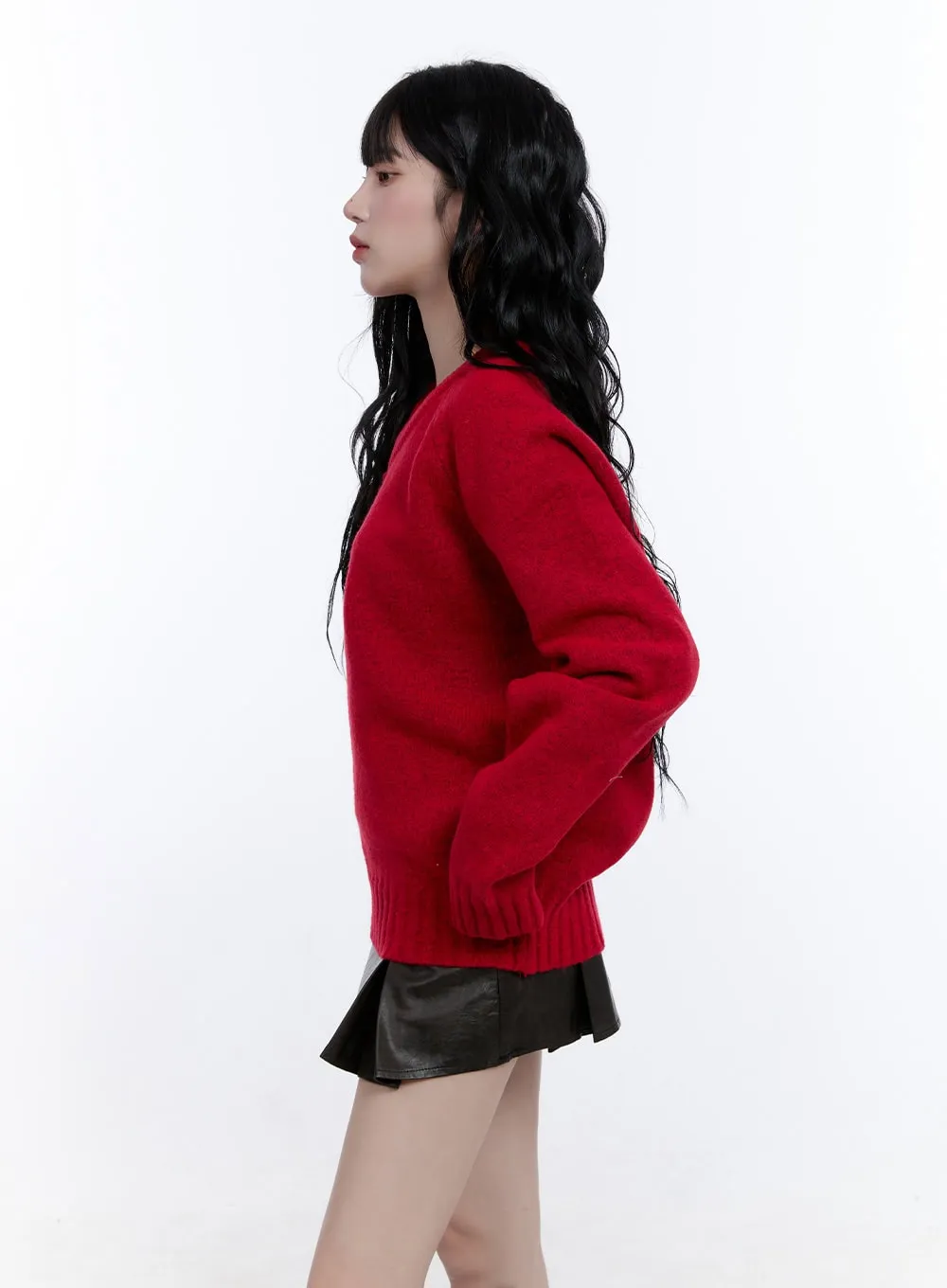 Soft Knit V-Neck Sweater CD420