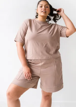 The Boxy Tee in Latte